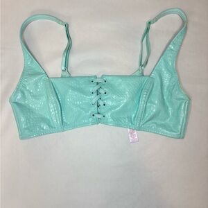 Savage X Fenty Mint Green Lace-Up Bralette